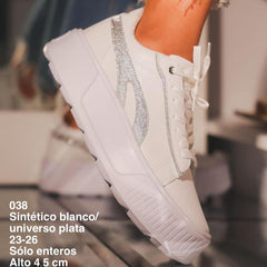 038 Sintético Blanco/Universo Plata