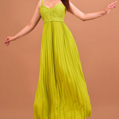 MAXI VESTIDO PLISADO