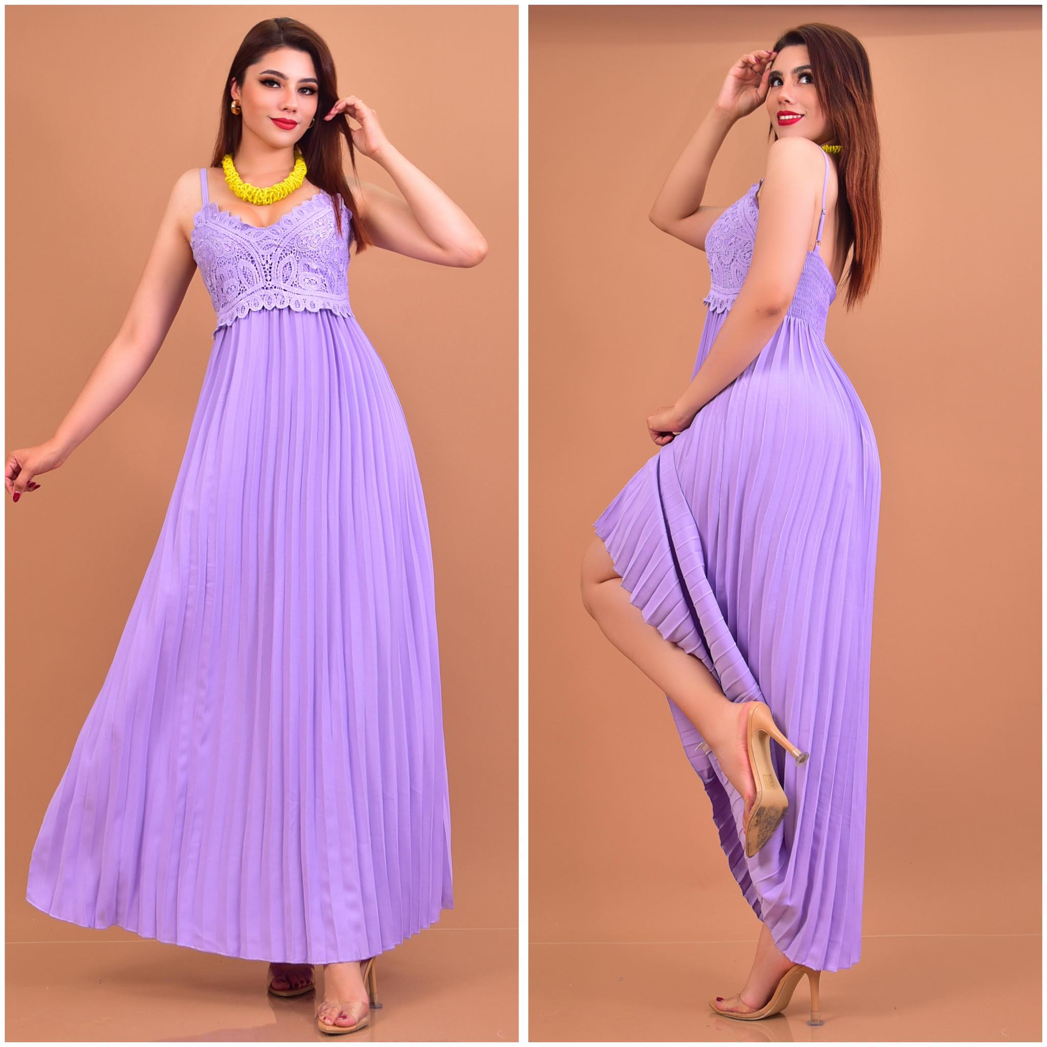 MAXI VESTIDO PLISADO
