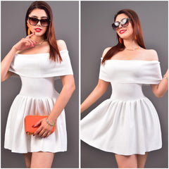VESTIDO ESCOTE OFF SHOULDER