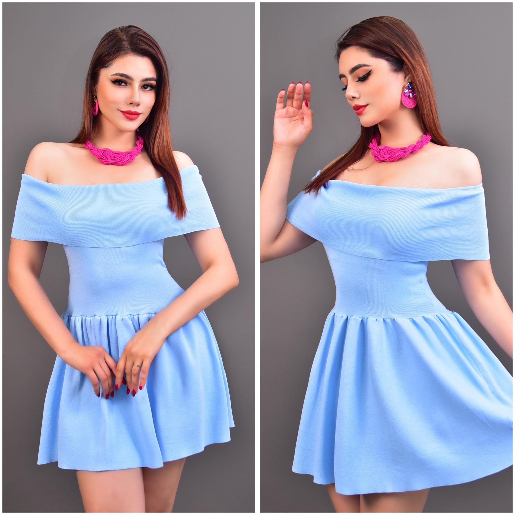 VESTIDO ESCOTE OFF SHOULDER