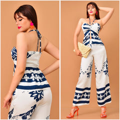 CONJUNTO ESTILO HALTER ESTAMPADO