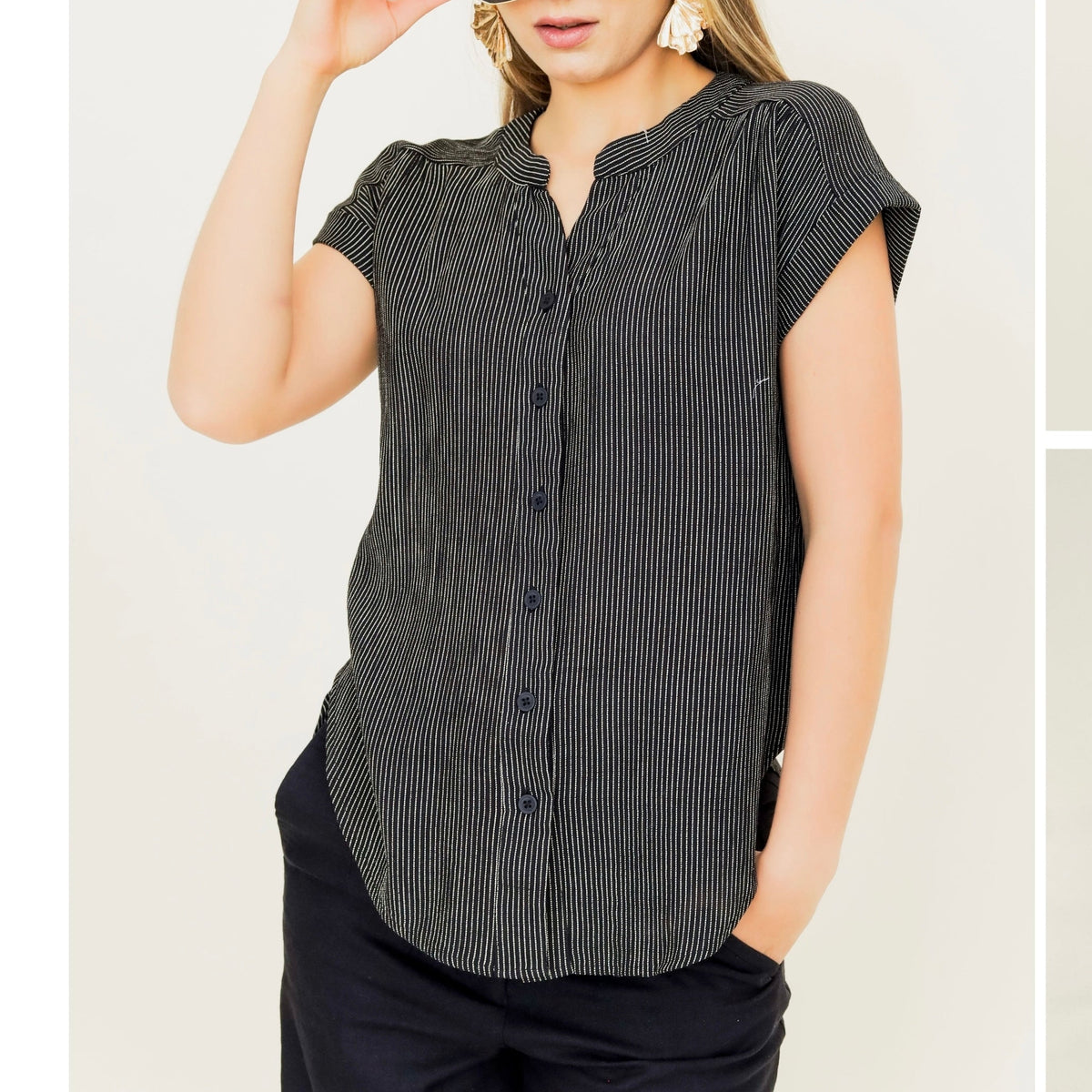 Camisa cuello mao
