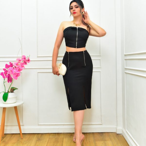CONJUNTO STRAPLESS CREMALLERAS