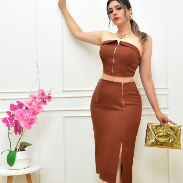CONJUNTO STRAPLESS CREMALLERAS