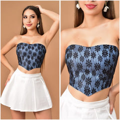 TOP DISEÑO ENCAJE FLORAL