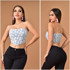 TOP DISEÑO ENCAJE FLORAL