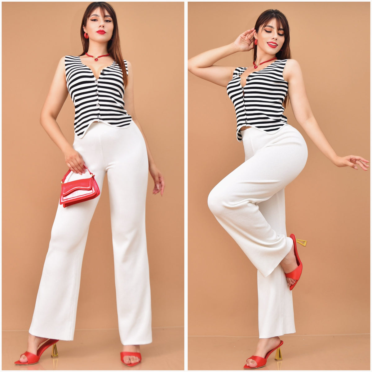 CONJUNTO CASUAL RAYADO
