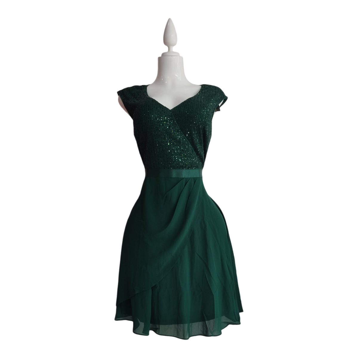 Vestido lentejuela verde