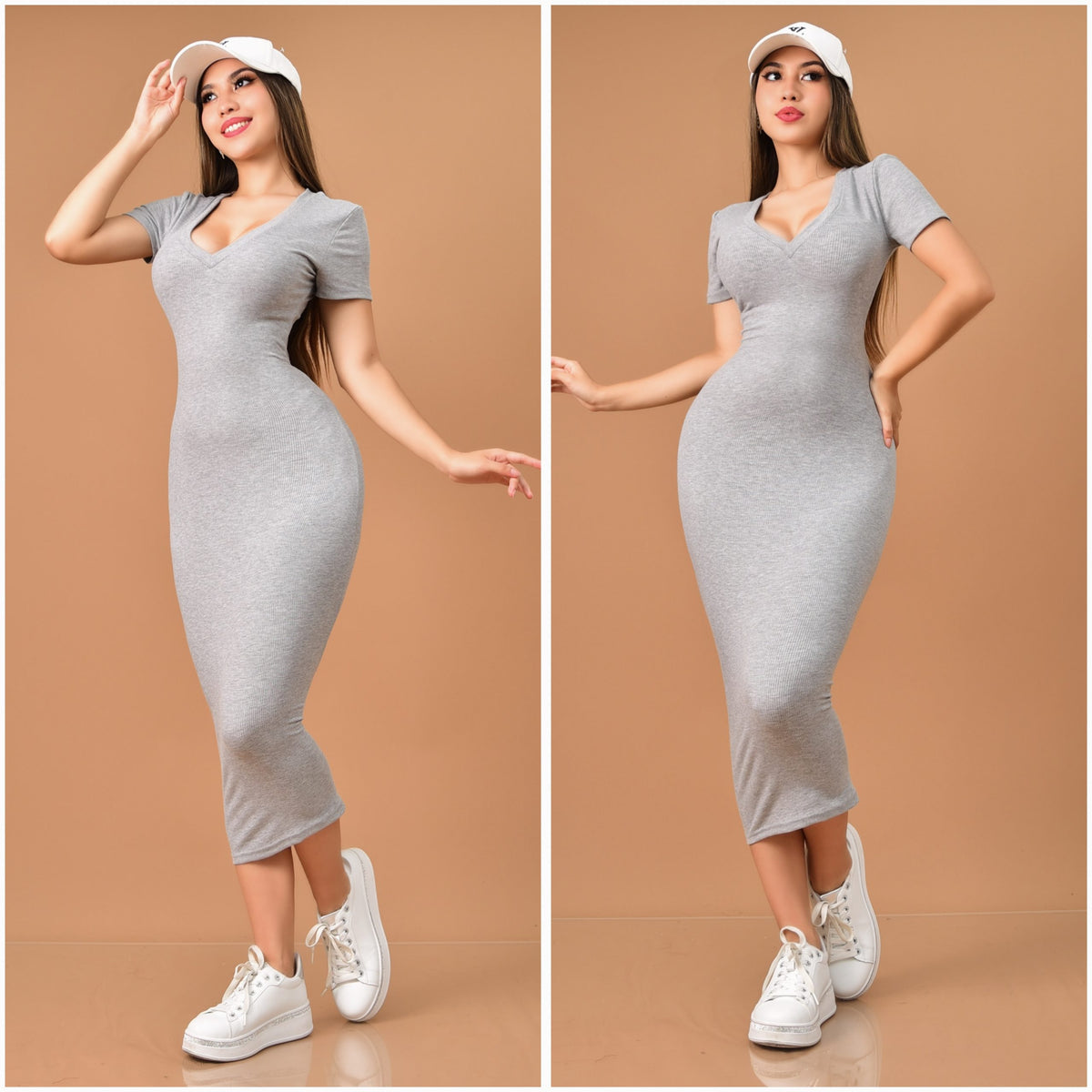 VESTIDO MIDI AJUSTADO