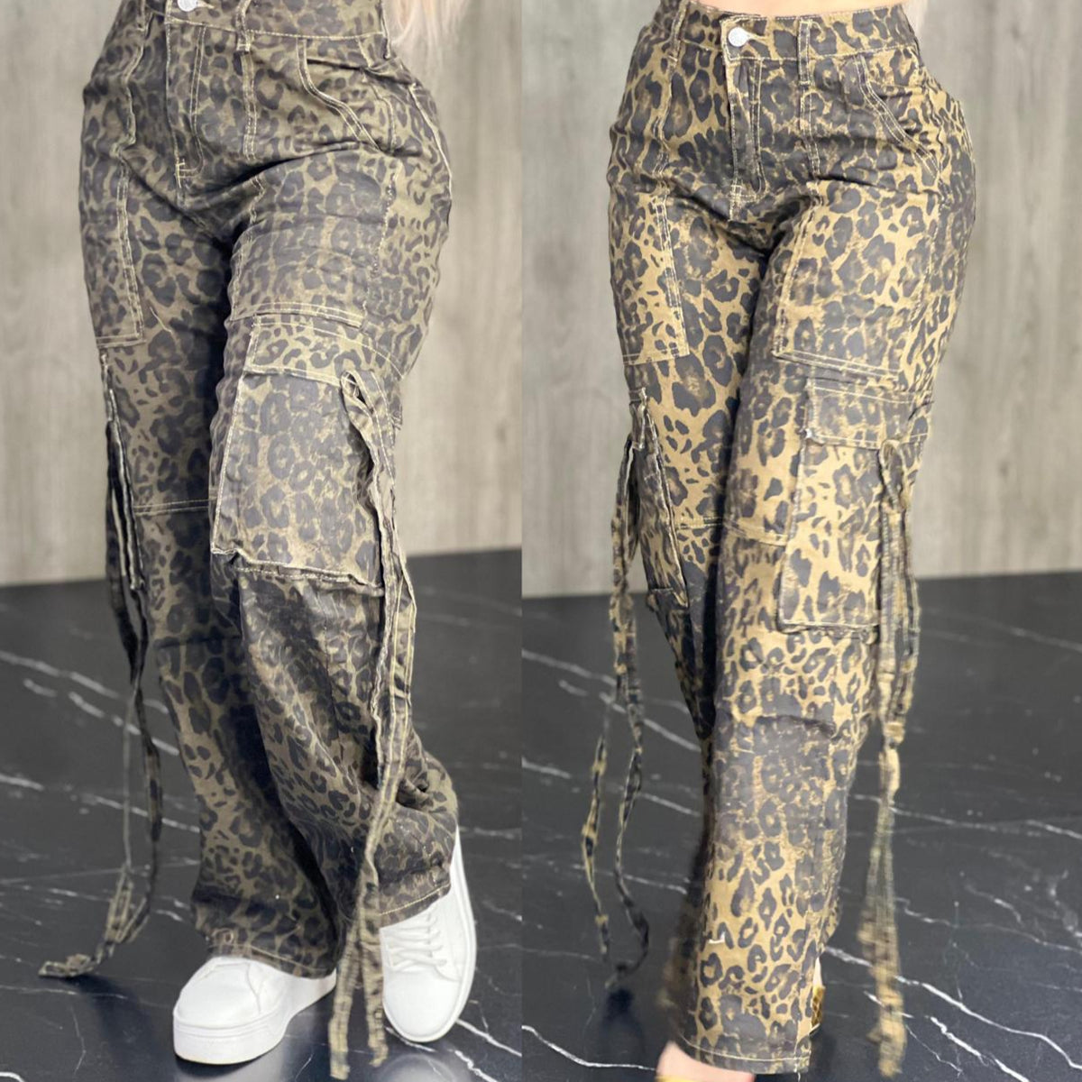 Pantalón cargo animal print