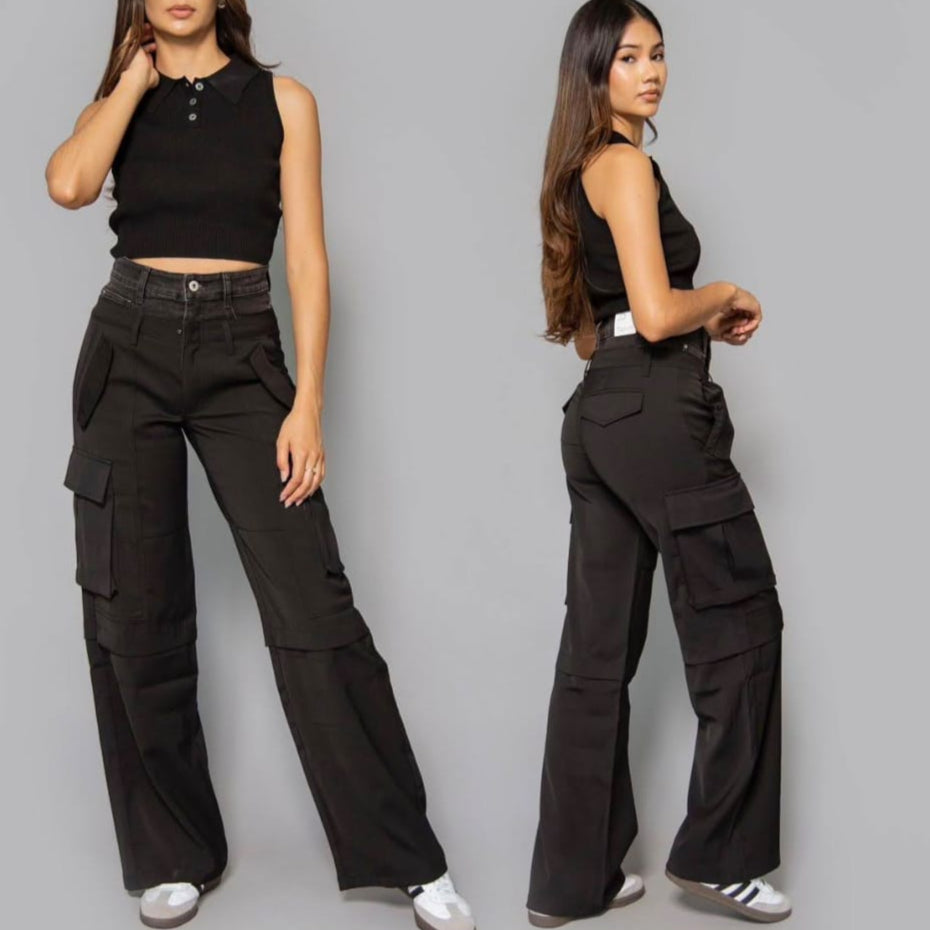 Pantalón cargo wide leg