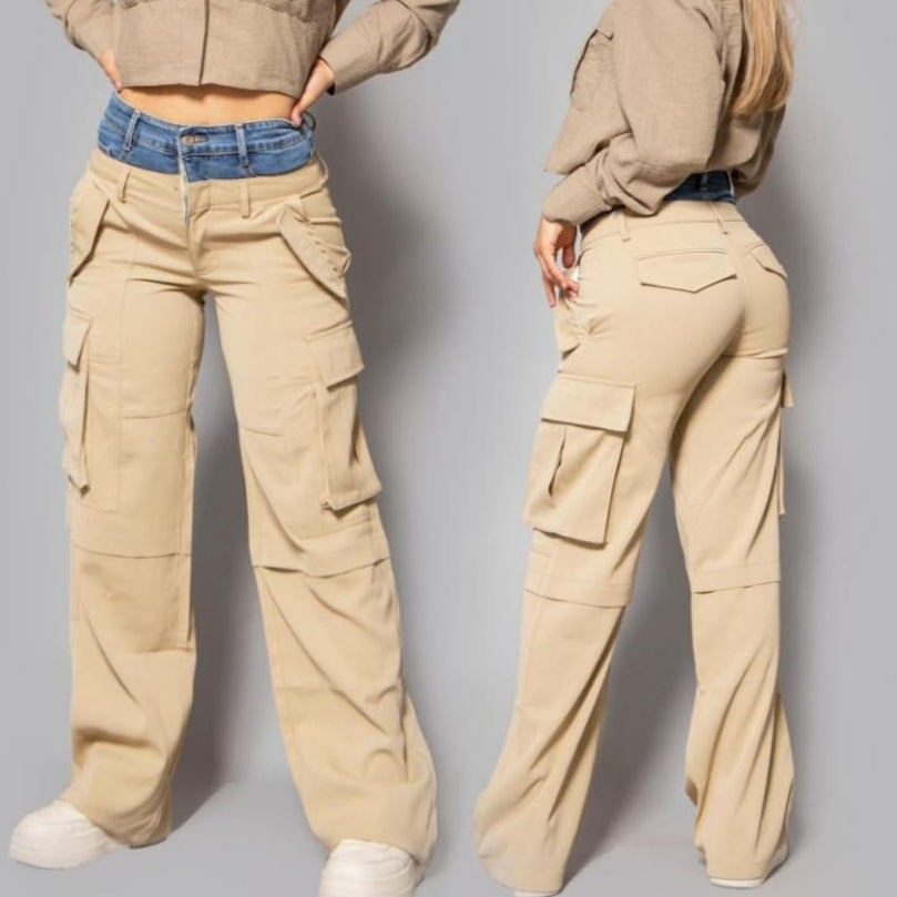 Pantalón cargo wide leg