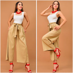 PANTALON ANCHO CON CINTA
