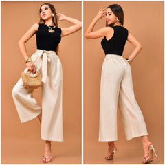 PANTALON ANCHO CON CINTA