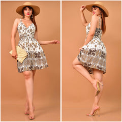 VESTIDO CORTO ESTAMPADO