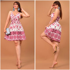 VESTIDO CORTO ESTAMPADO