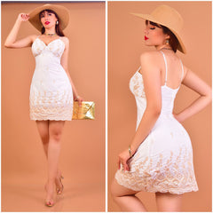 VESTIDO CORTO BORDADO
