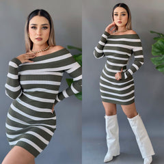 Vestido rayas tejido